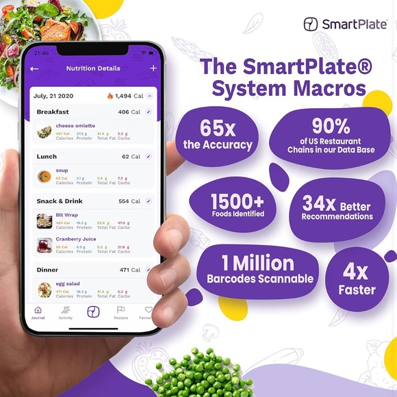 $175 SmartPlate Portion Control Device App Scale Plate Nutritionist Weightloss - Picture 3 of 7